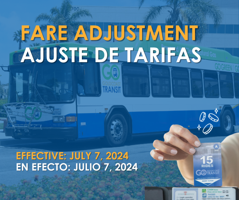 Gold Coast Transit District Implements Fare Adjustment - Effective July ...